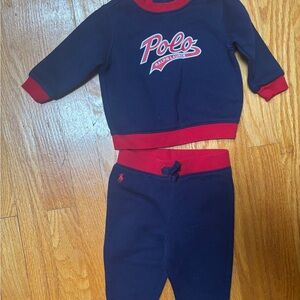 Ralph Lauren Navy and Red Baby Set